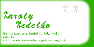 karoly nedelko business card